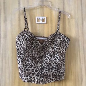 Guess Leopard Bustier Top